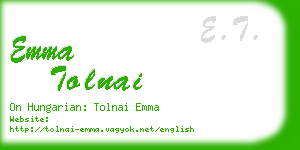 emma tolnai business card